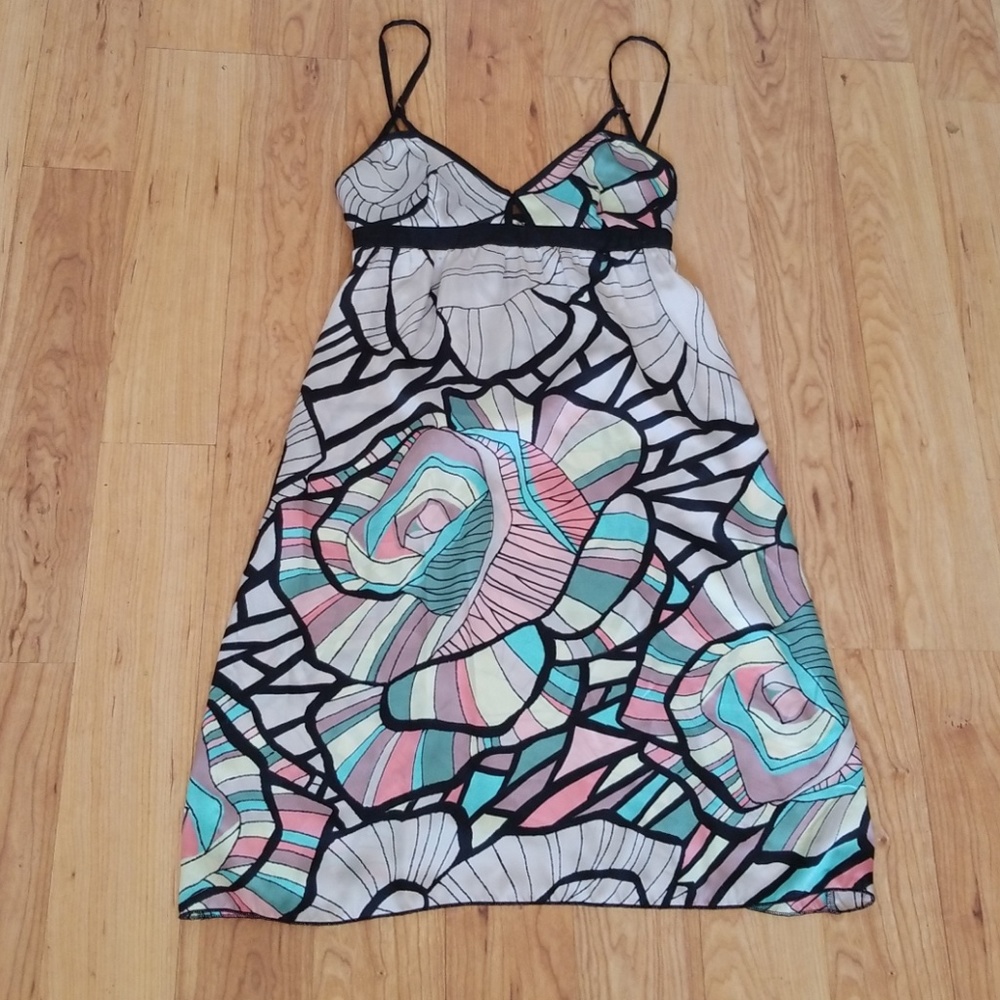 Floral dress pastel silky